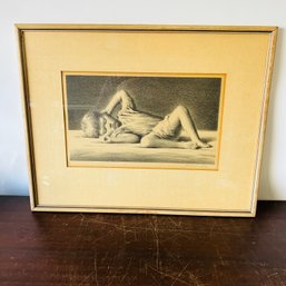 Signed Original Lithograph By James Chapin 'Sleeping Child' (CD)