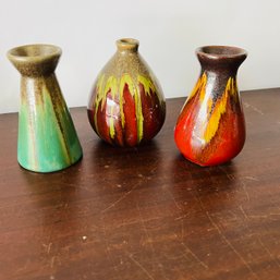 Set Of Three Mini Ceramic Vases (LR)