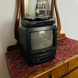 Small TV With VHS Player And Magnavox Tuner (Upstairs 2)