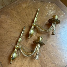 Brass Wall Mount Candle Holders (Porch)