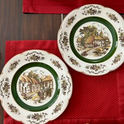 Pair Of Vintage WOOD & SONS Ascot Service Plates (DR)