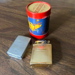 Matches And Vintage Lighters, One Zippo (office)