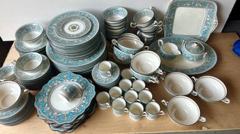 Unbelievable Vintage WEDGWOOD Florentine Turquoise Fine China Collection, With Unique Dragon Pattern! (IS)