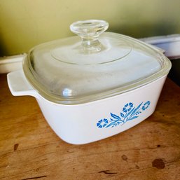 Vintage Small Cornflower Blue Corningware Casserole Dish Great Condition (SA)