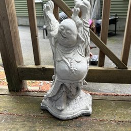 Smiling Buddha Cement Garden Statue (Shed)