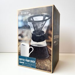 NEW IN BOX! GLASS Coffee Pour Over With Silicone Collar