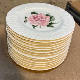 Very Pretty Set Of Theodore Haviland Regents Park Rose 8' Plates (Bsmt)