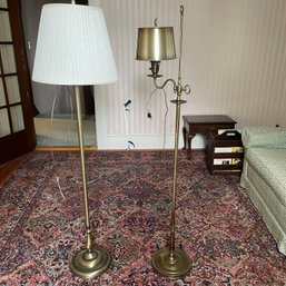 Two Vintage Standing Lamps - Untested (Up LL)