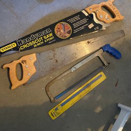 Stanley Crosscut Saws, Large Hand Saw & Hacksaw With Replacement Blade (Garage)