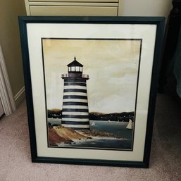 Framed David Carter Brown Lighthouse Print (Bedroom 1)