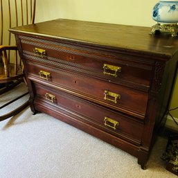 Vintage Dresser With Gold Hardware (Bedroom 1)
