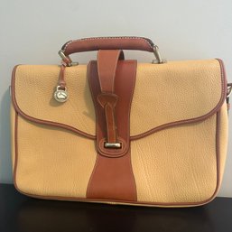 Yellow Leather Dooney & Bourke Satchel/Messenger Bag