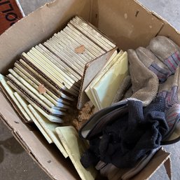 Small Box Of Vintage Yellow Tiles (Garage)