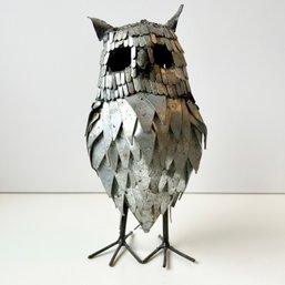 Local Artist Metal Owl Sculpture, 10' Tall, Newburyport, MA