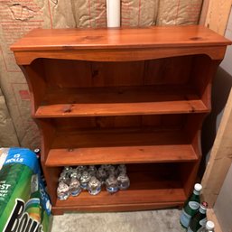 Wooden Bookcase With 3 Shelves 10'x30'x36' (Bsmt In Closet)