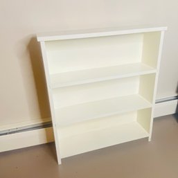 Small, White Wood Bookshelf With 3 Shelves (surface Wear Noted) (BSMT)