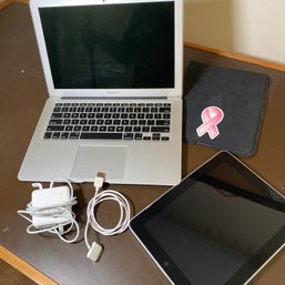 2 Apple Electronics: 16GB Ipad A1219 & Macbook Air A1466 Laptop (B2)