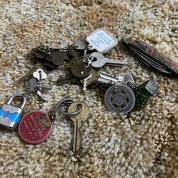 Vintage Odds And Ends: Pocket Knife, Keys And Keychains, Etc. (Upstairs 2)