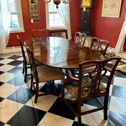 Stunning Vintage Oval Dining Table & Chairs - See Notes (DR)
