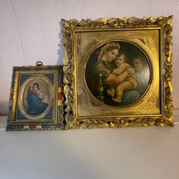 Two Pieces Of Mother & Child Framed Wall Art (Up Kitchen)