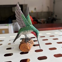 Hand Carved And Painted Hummingbird Figure (Loc. 9)