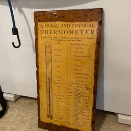 'moral And Physical Thermometer' Wooden Wall Hanging (Up Kitchen/Entryway)