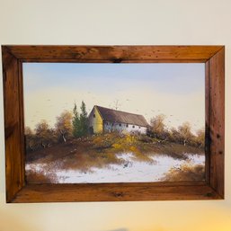 Large Wood Framed K. Smith Canvas Art Print (Livingroom)