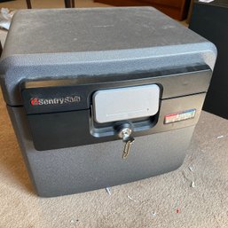 Small Black Sentry Fire And Waterproof Safe With Key (B2)