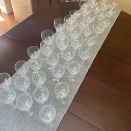 Beautiful Large Lot Of Crystal Glasses Incl. Champagne, Wine & Water (DR)