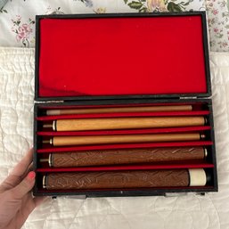 Vintage Pool Cue In Case, 5 Pieces (B1)