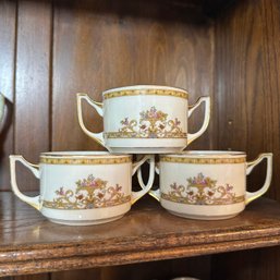 Trio Of Vintage Epiag Czechoslovakia Moresque Handled Cups (Dining Room)