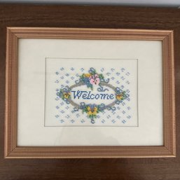 Unique Beaded 'Welcome' Framed Wall Decor (KH)