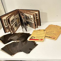 Vintage Small Scrapbook With Photos And Negatives (*66975* - PR) (OA)