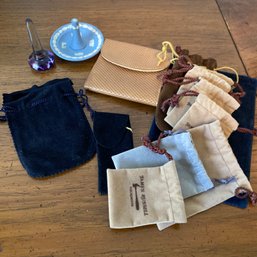 Mixed Lot Incl. Wedgwood Ring Holder, James Russell Pouches & Italian Leather Wallet (MB)