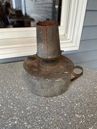 Antique Tin Oil Lamp (Porch)