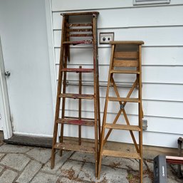 Pair Of Wooden Ladders (Back Patio)