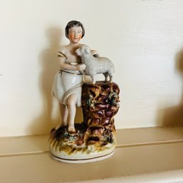 Vintage Figure Shepherd With Sheep (LR)