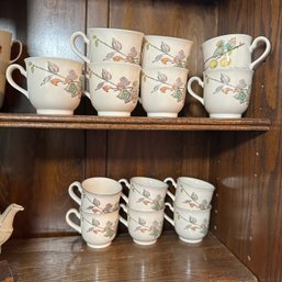 Thirteen Noritake Ireland 'The Country Diary Of An Edwardian Lady' Cups/Mugs (Dining Room)