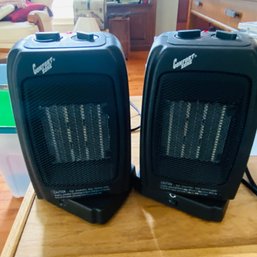 Pair Of Small Comfort Zone Electric Heaters (LR)