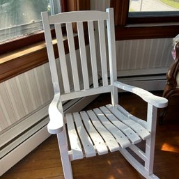 Childs White Wooden Rocking Chair (b1)