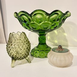 MCM Hobnail, Moon & Star And Frosted Glass Bowls (*66977* - PR) (OA)