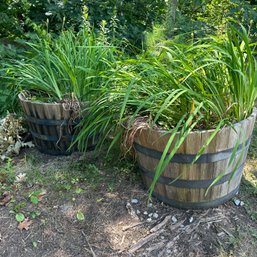 Pair Of Wooden Planter Buckets (Outside - HW)