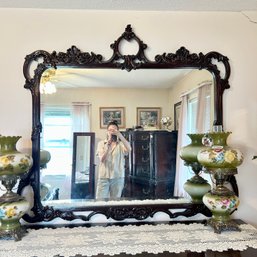 Beautiful Vintage Carved Wood Mirror (MB)