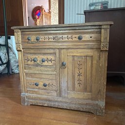 Gorgeous Antique Wooden Washstand - See Notes (b1)