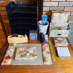 Floral Cloth Themed Office Organizers And Supplies (Basement 1)