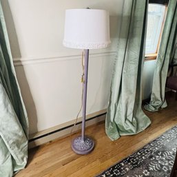 Purple Floor Lamp With Rosette Shade