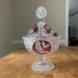 Mid Century Vintage Footed Candy Dish (BR)