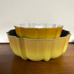 Pair Of Vintage NORDIC WARE Yellow Bundt Pans (LEFT)