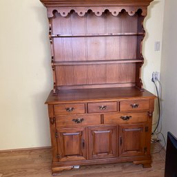 Vintage, Rustic Tall Hutch With Detachable Shelf And Tons Of Storage Space (R1)