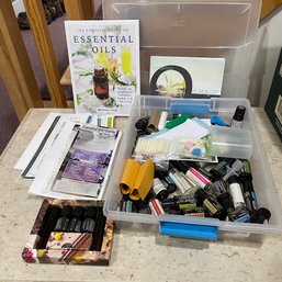 Large Lot Of DoTerra And Other Essential Oils, Two Books, And Other Accessories (Basement)